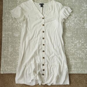 Chelsea & Theodore White Linen Dress